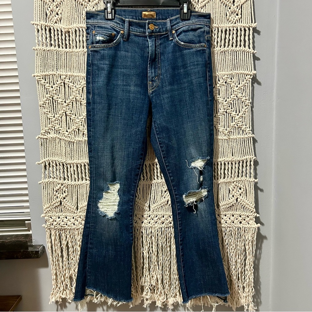 MOTHER Insider Crop Step Fray Jeans